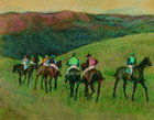 Caballos de carreras en un paisaje