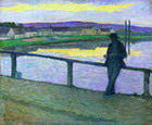 Puesta de sol en Pont-Aven (Muchacho delante del mar)