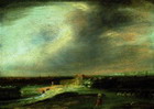 Paisaje con ciudad lejana