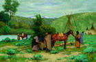 Montando el campamento, Little Big Horn, Montana